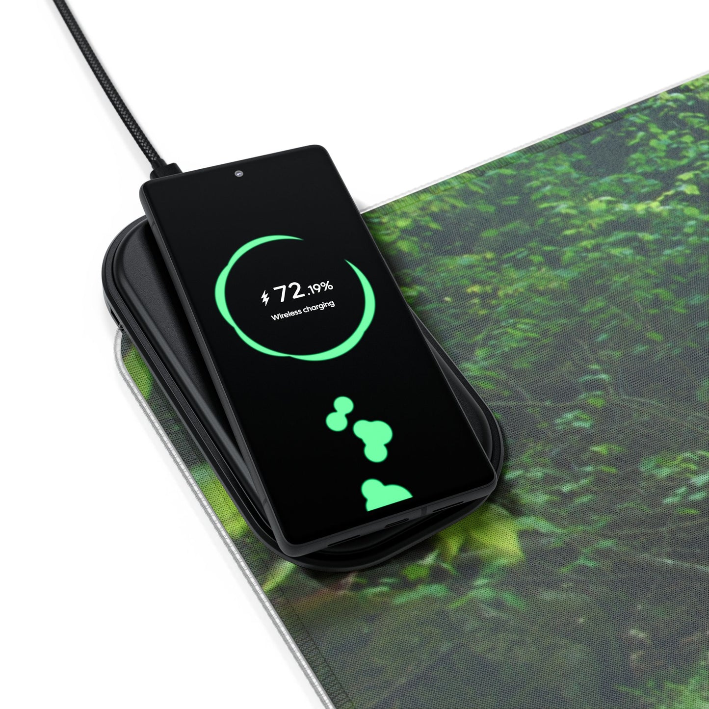 Walk In The Woods LED Gaming Mouse Pad, Wireless Charging