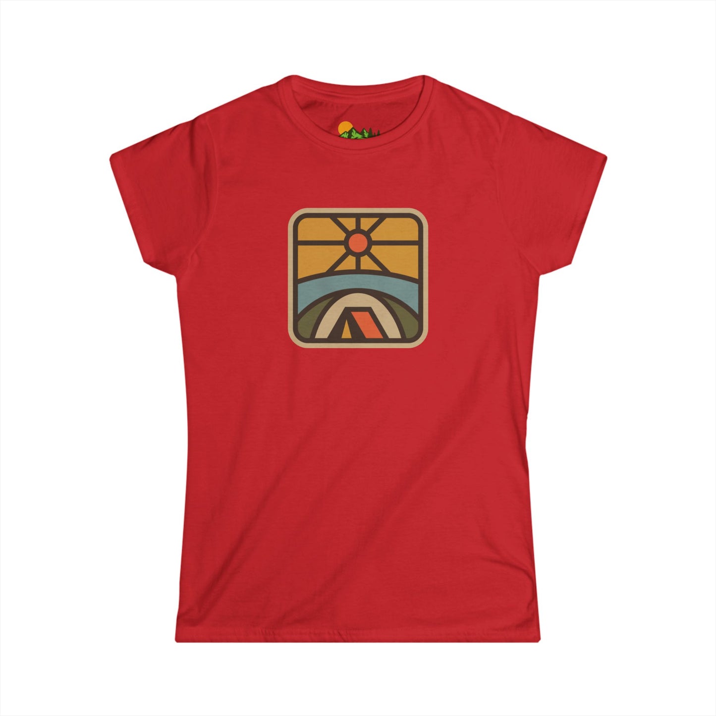 Retro Sunrise Camping Women's Tee