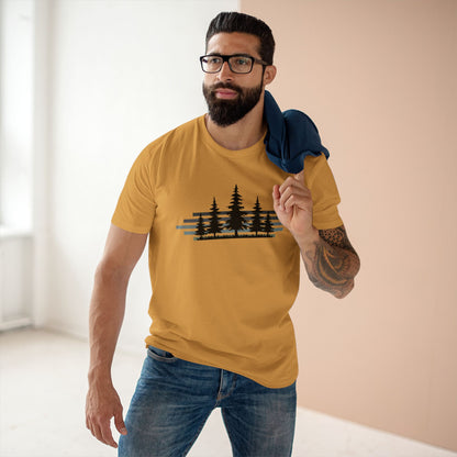 Forest Silhouette Tee — Pine Tree Graphic Shirt for Outdoor Lovers