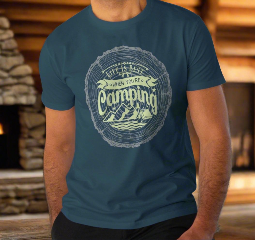 Life Is Best When Your Camping - Men's T Shirt