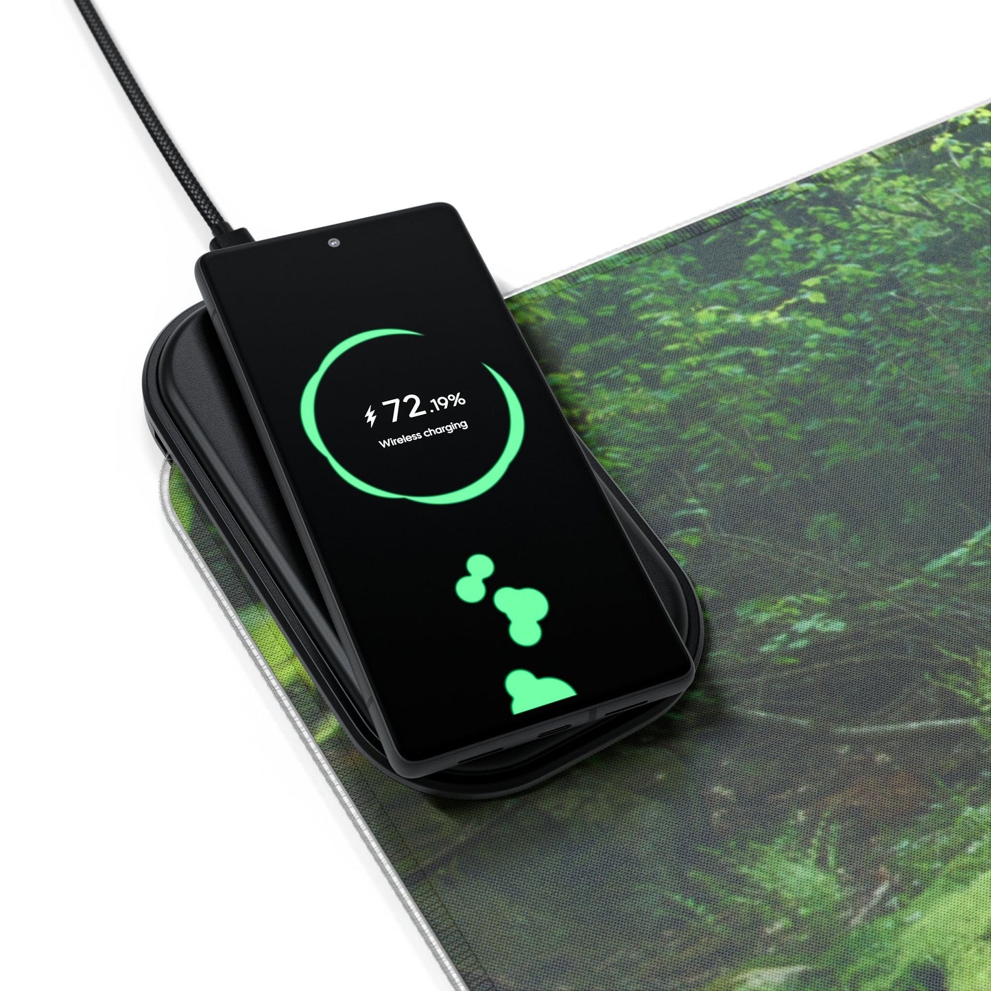 Walk In The Woods LED Gaming Mouse Pad, Wireless Charging