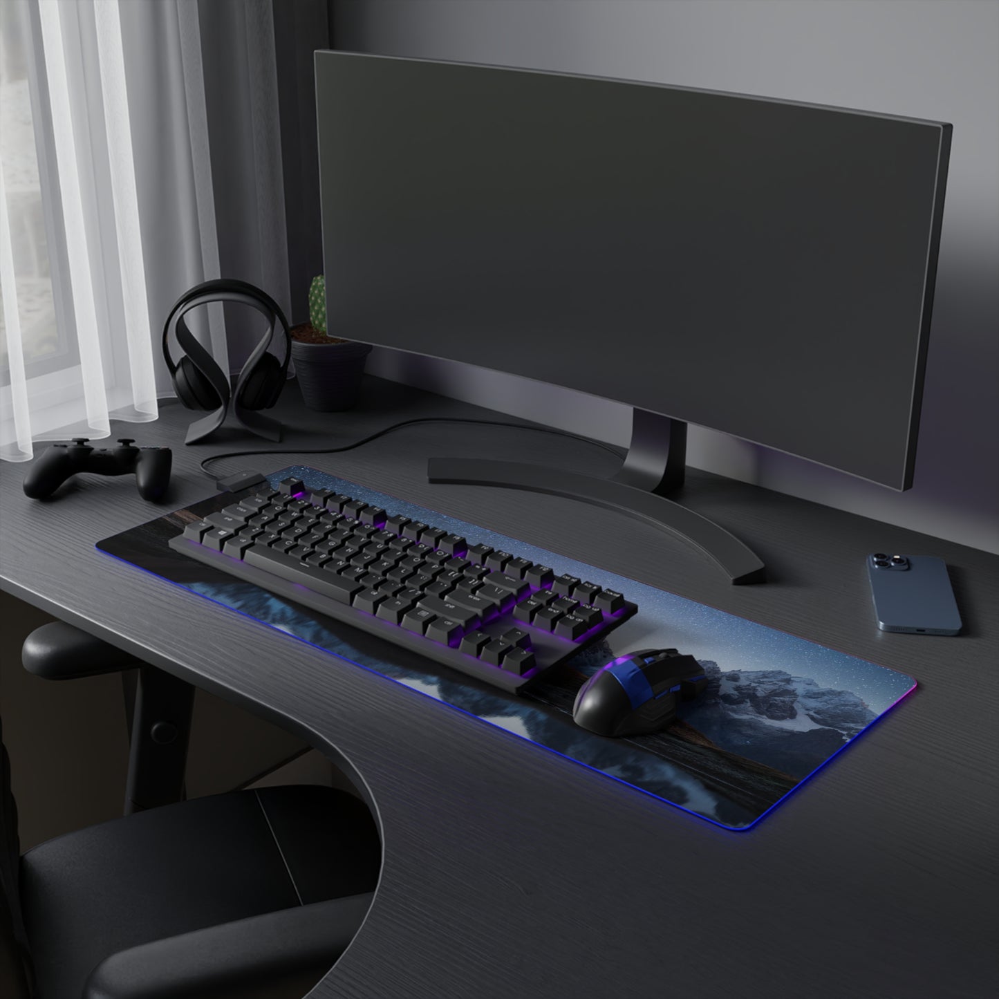 Night Sky LED Gaming Mouse Pad