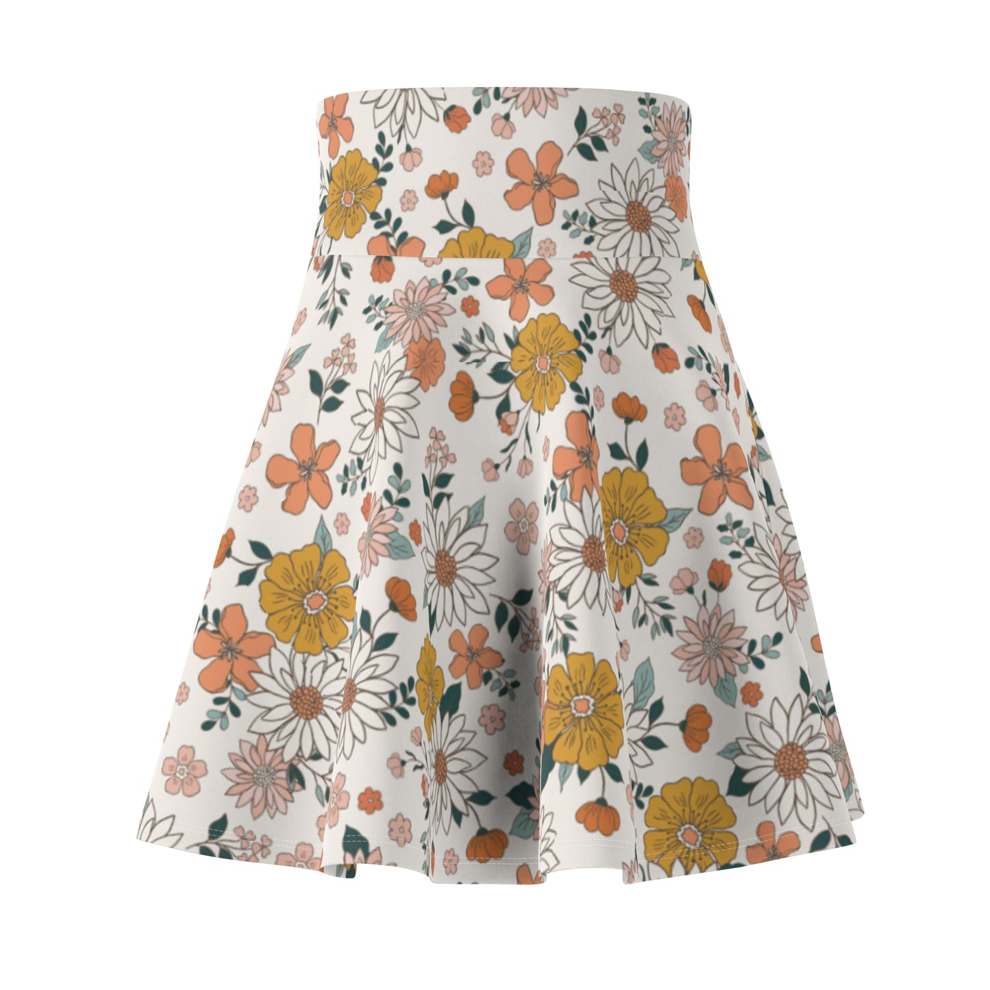 Orange Flowers Women's Skirt