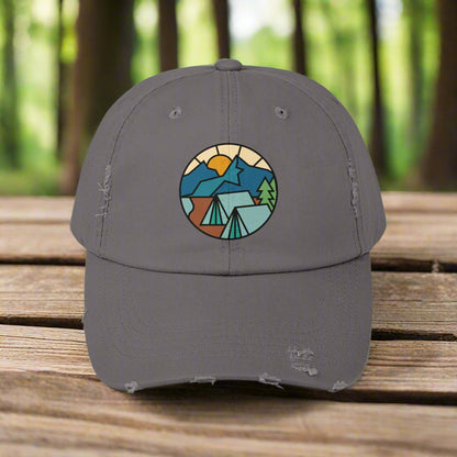 Let's Camp - Distressed Cap