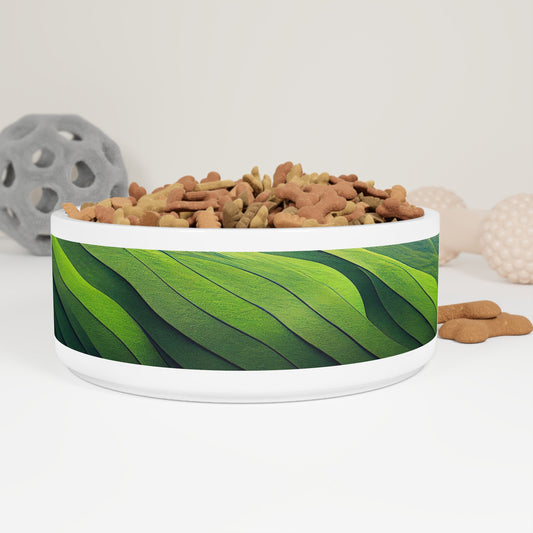 Green Waves Pet Bowl