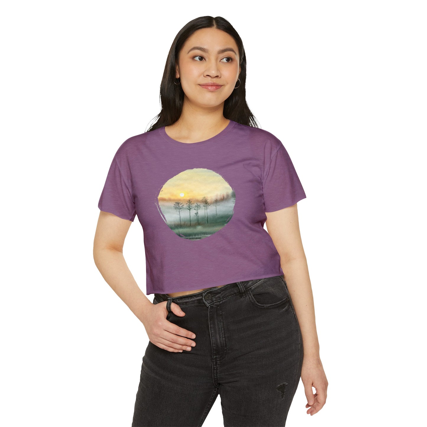 Cloudy Trees Women’s Crop Top