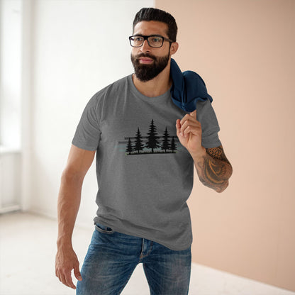 Forest Silhouette Tee — Pine Tree Graphic Shirt for Outdoor Lovers