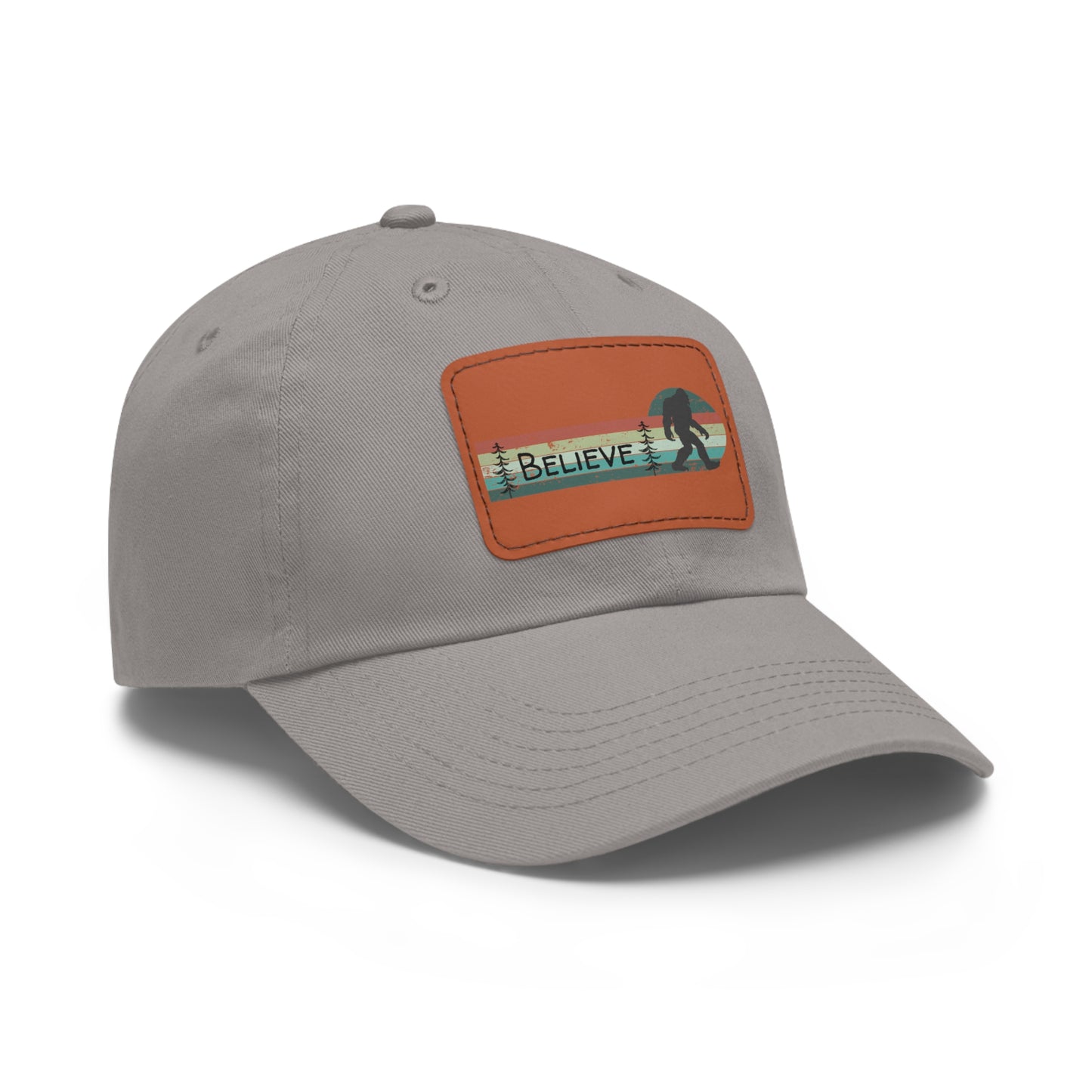 Bigfoot Believe - Hat with Leather Rectangle Patch