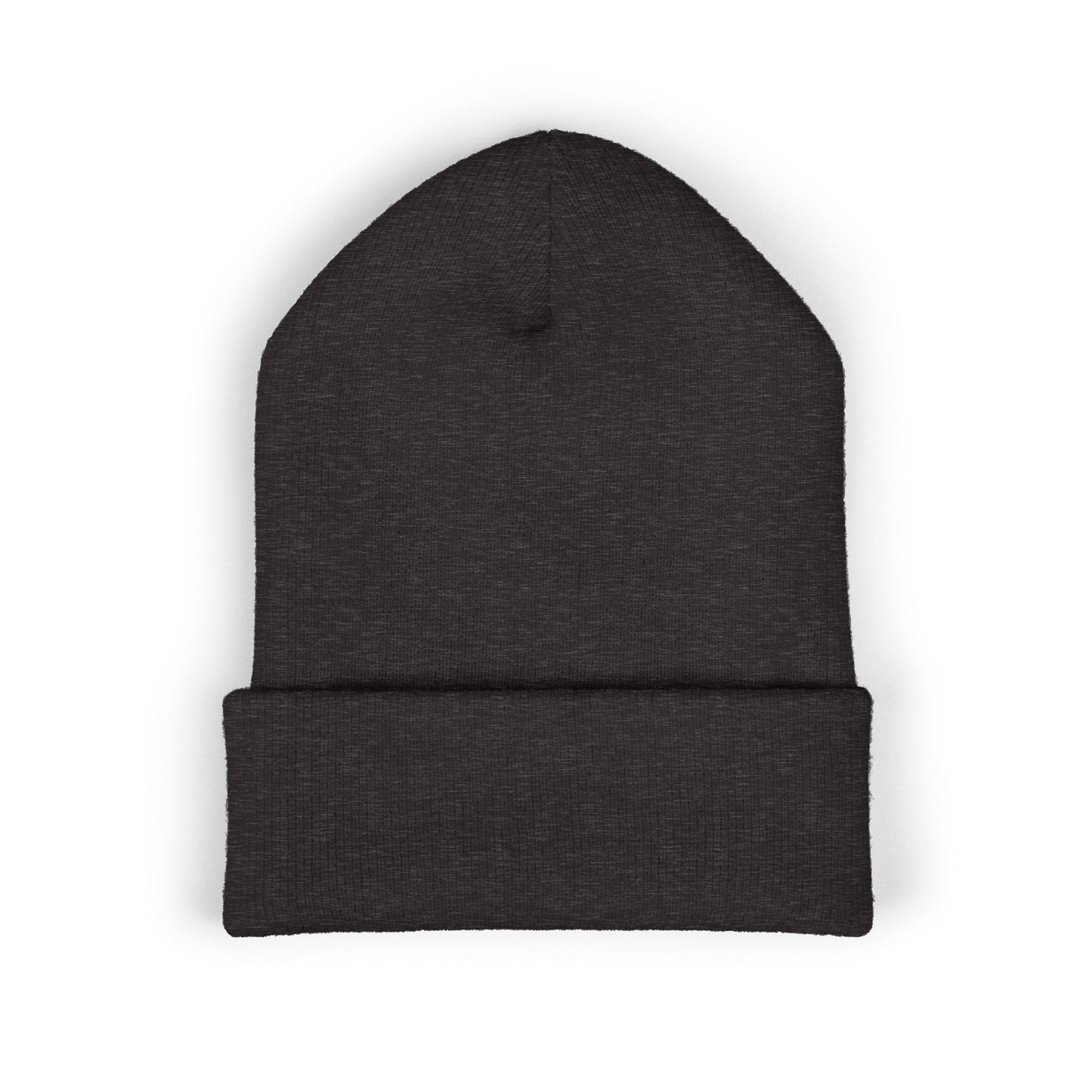 Bigfoot Mountain Embroidered Sunset Beanie — Classic Cuffed Knit Hat