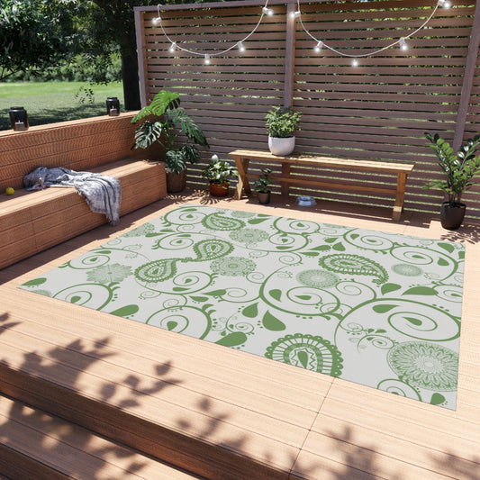 Mossy Green Outdoor Rug