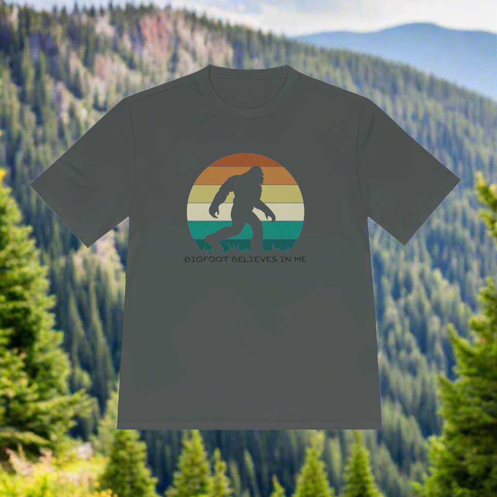 Bigfoot Believes In Me - Unisex Moisture Wicking Tee