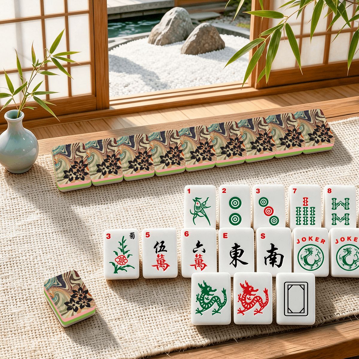 4 Layer Mahjong Tiles Set - Multiple Style Available