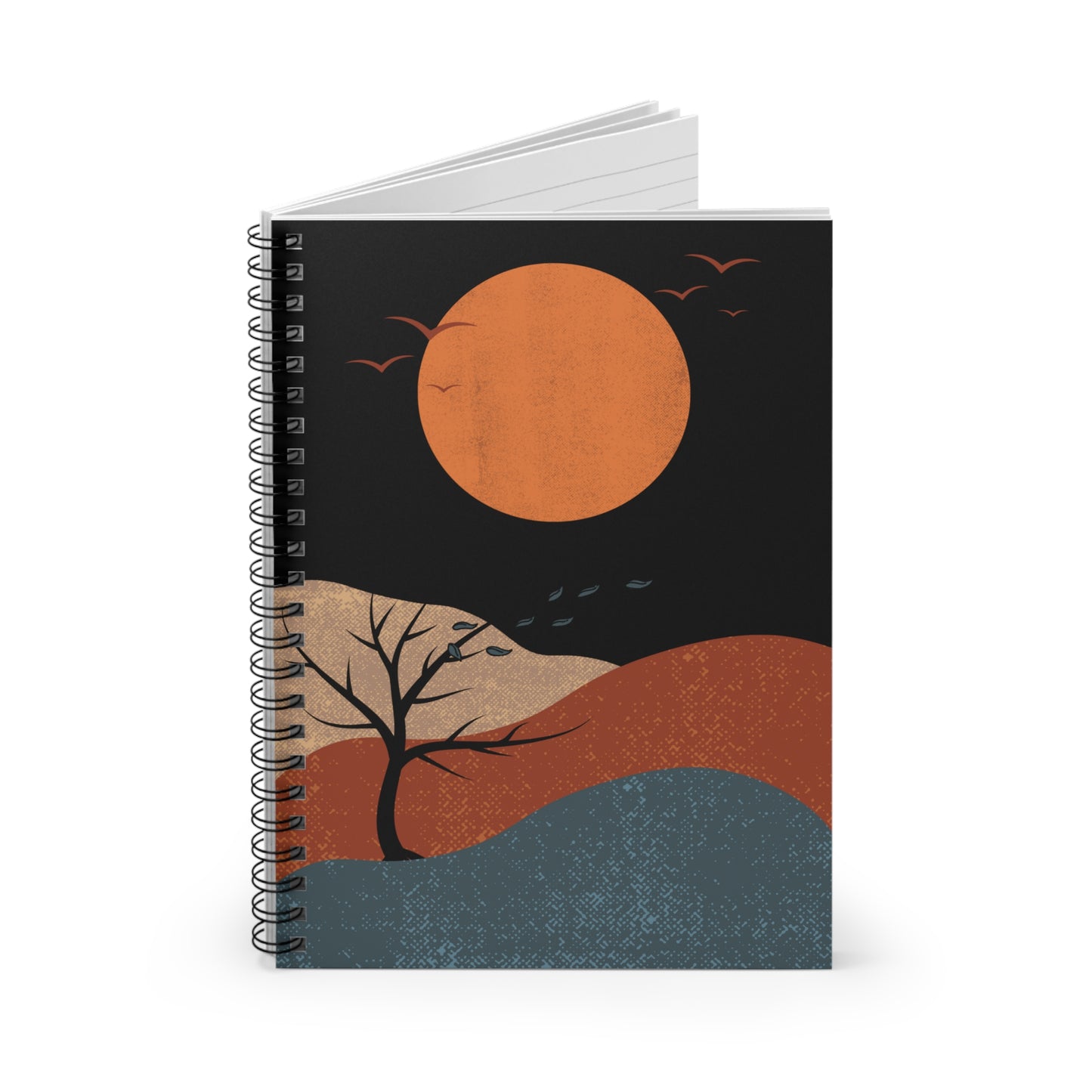 Orange Sunset Spiral Notebook - Ruled Line