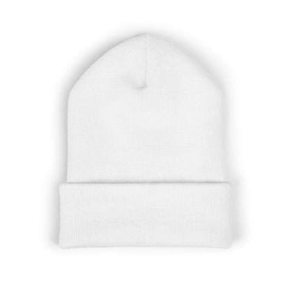 Bigfoot Mountain Embroidered Sunset Beanie — Classic Cuffed Knit Hat
