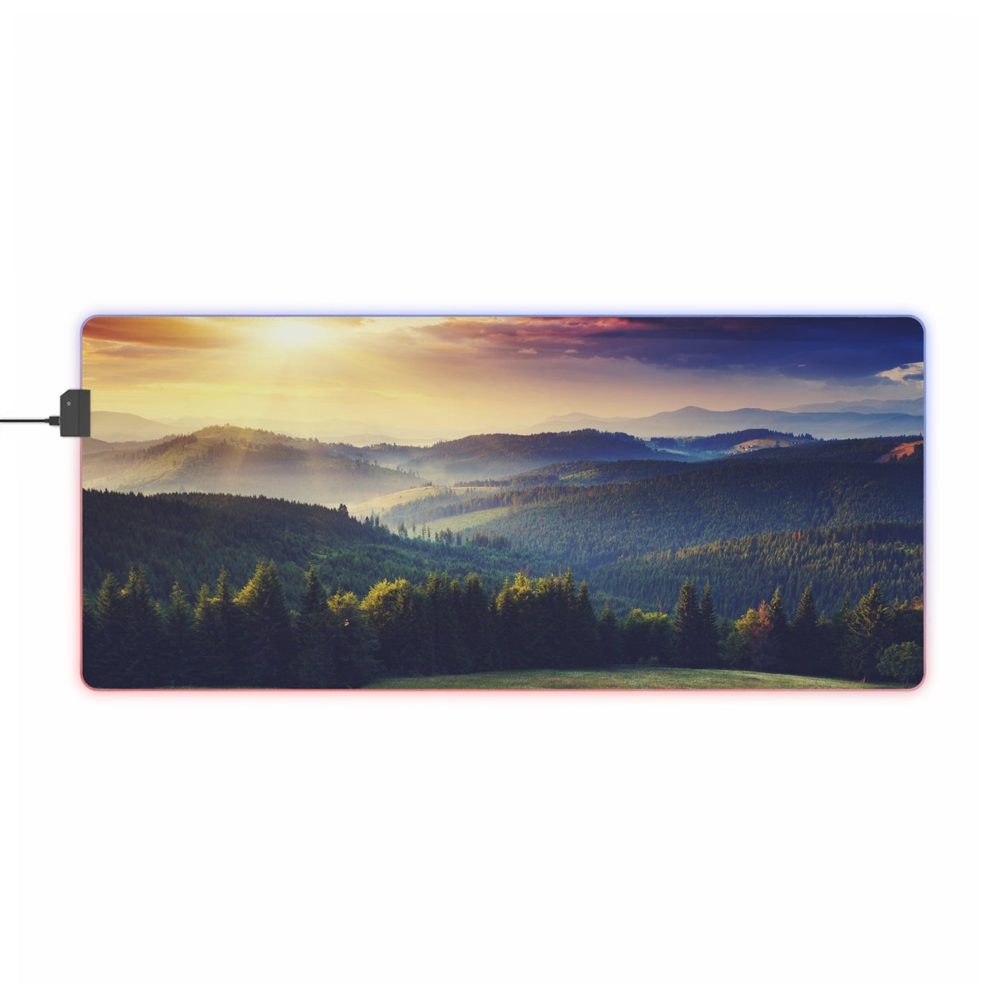 Sunset in the Mountains LED Gaming Mouse Pad