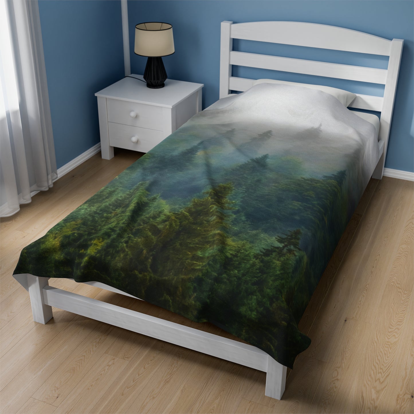 Fog Mountain Velveteen Plush Blanket