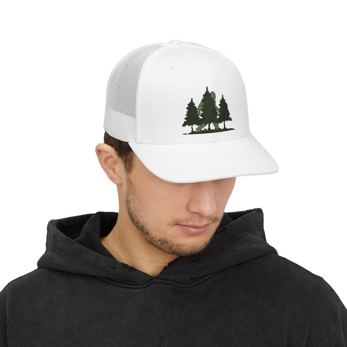 Trucker Cap — Forest Bigfoot Silhouette Snapback