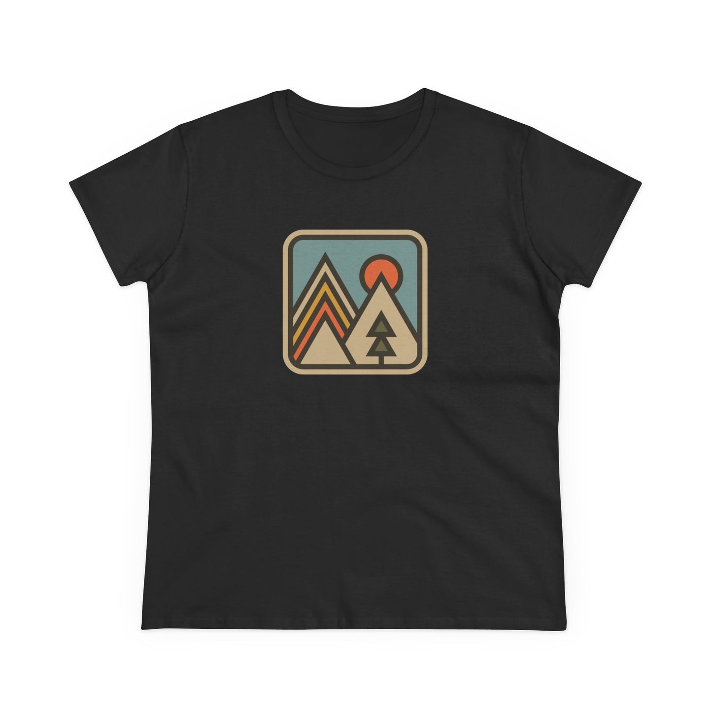Pinetree Retro Mountain Graphic Tee — Women's Adventure Nature T-Shirt