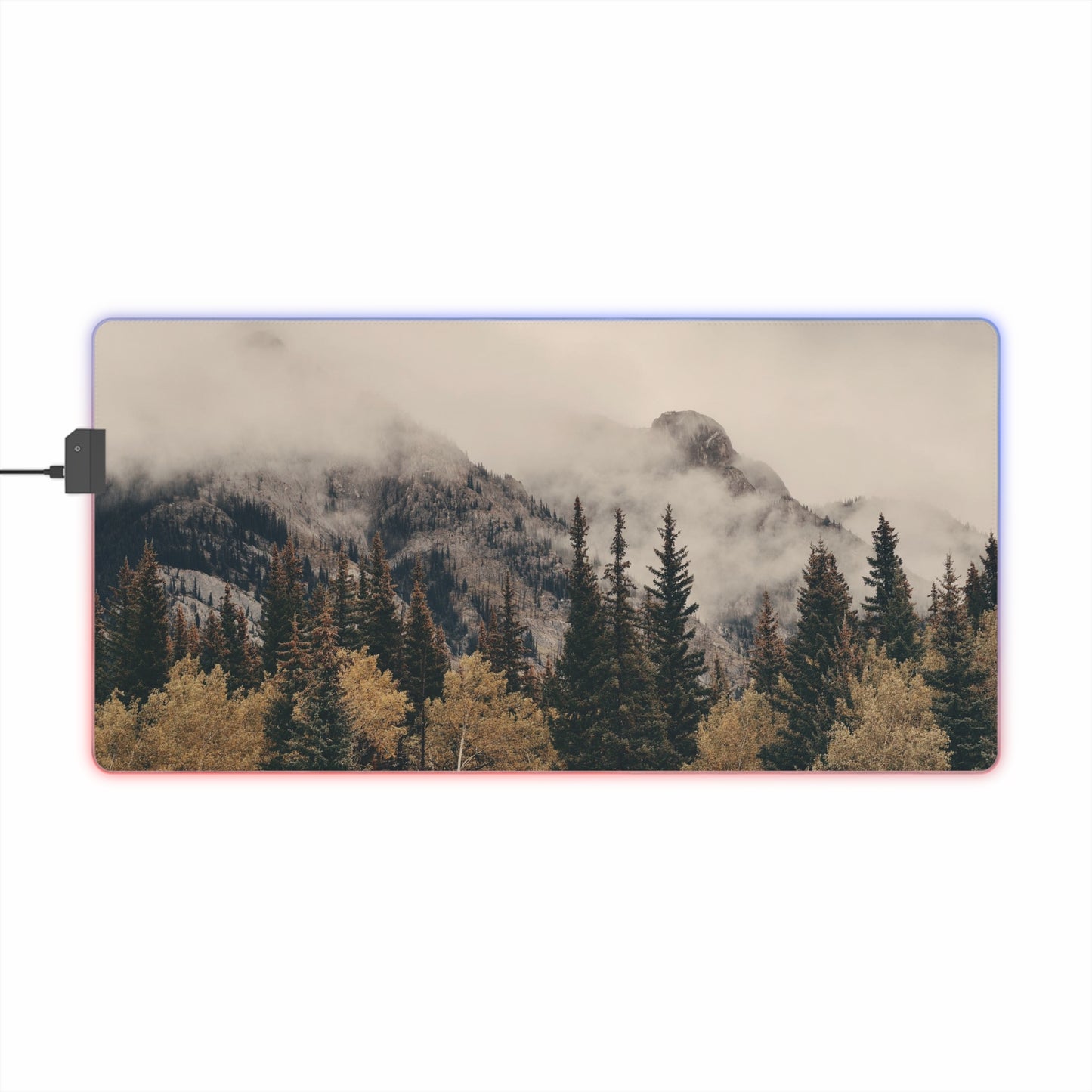 Gaming Mouse Pad - Fog Mountain LED Design