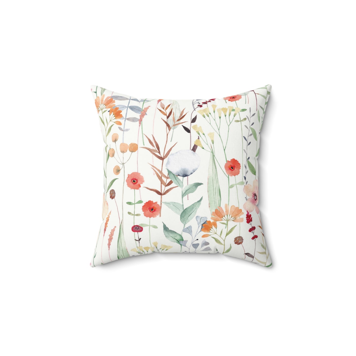 Spring Flowers Spun Polyester Square Pillow