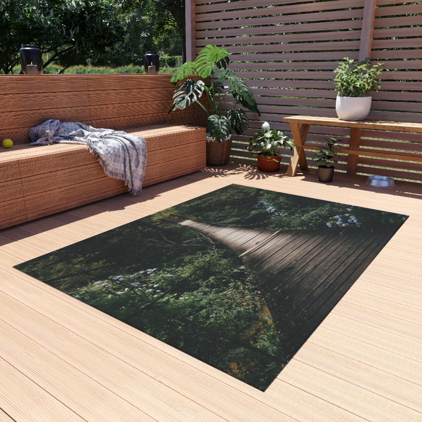 Forest Bridge Design - Outdoor Rug