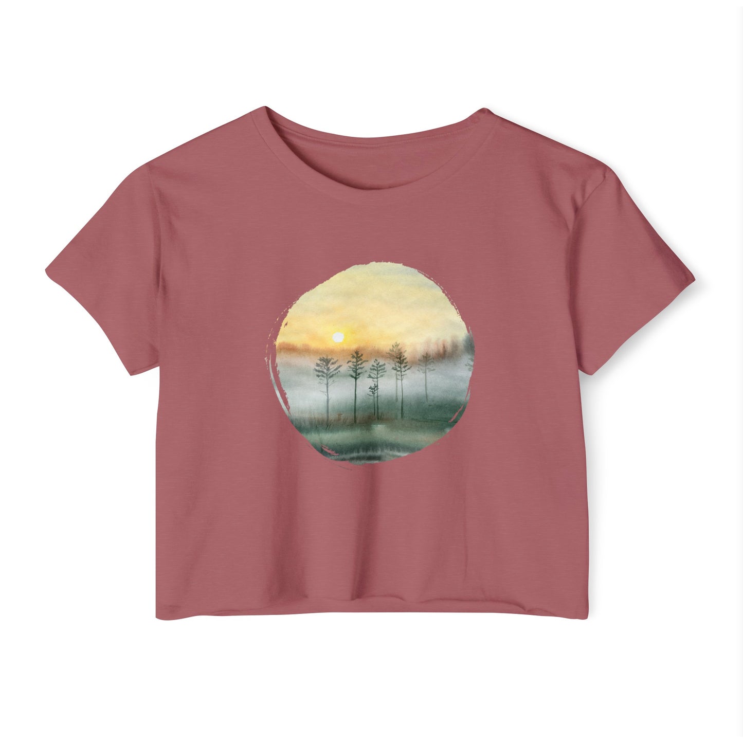 Cloudy Trees Women’s Crop Top