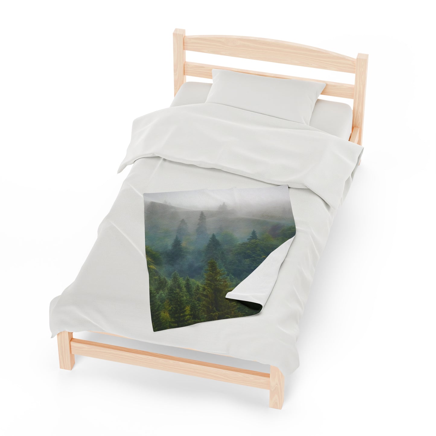 Fog Mountain Velveteen Plush Blanket