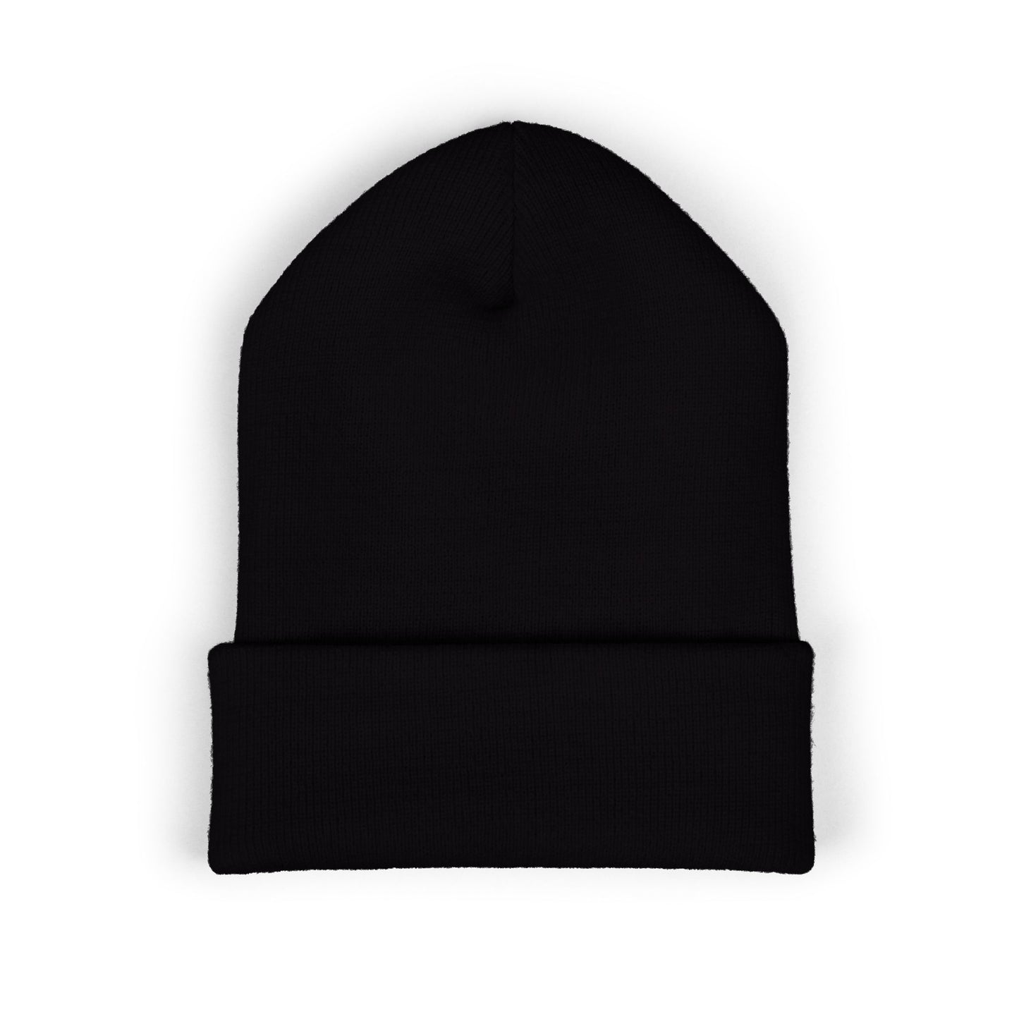Bigfoot Mountain Embroidered Sunset Beanie — Classic Cuffed Knit Hat