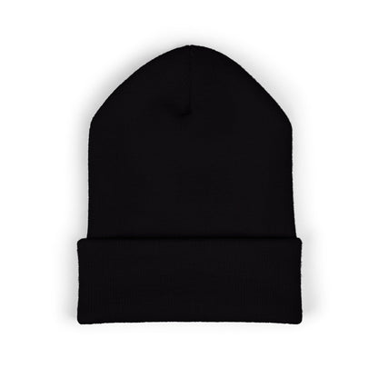 Bigfoot Mountain Embroidered Sunset Beanie — Classic Cuffed Knit Hat