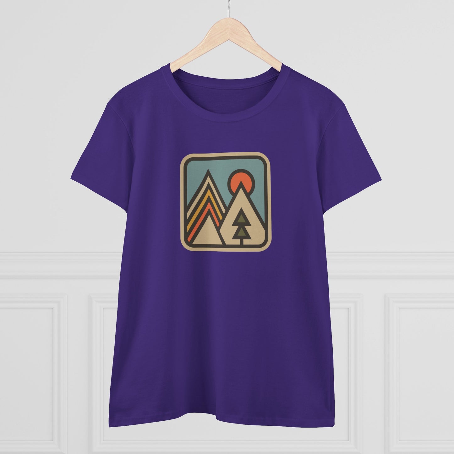 Pinetree Retro Mountain Graphic Tee — Women's Adventure Nature T-Shirt
