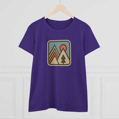 Pinetree Retro Mountain Graphic Tee — Women's Adventure Nature T-Shirt