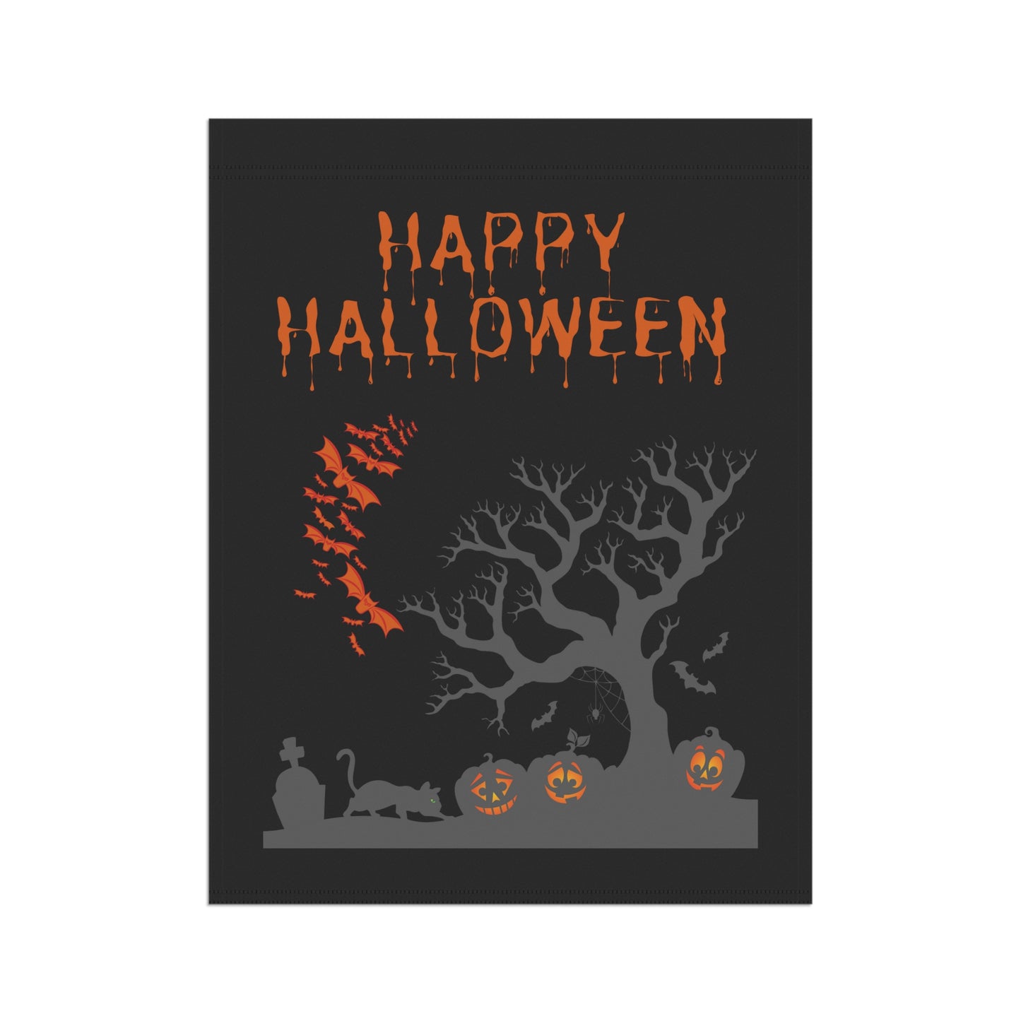 Happy Halloween Spooky Pumpkin - Garden & House Banner