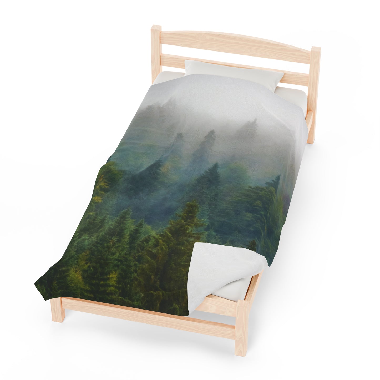 Fog Mountain Velveteen Plush Blanket