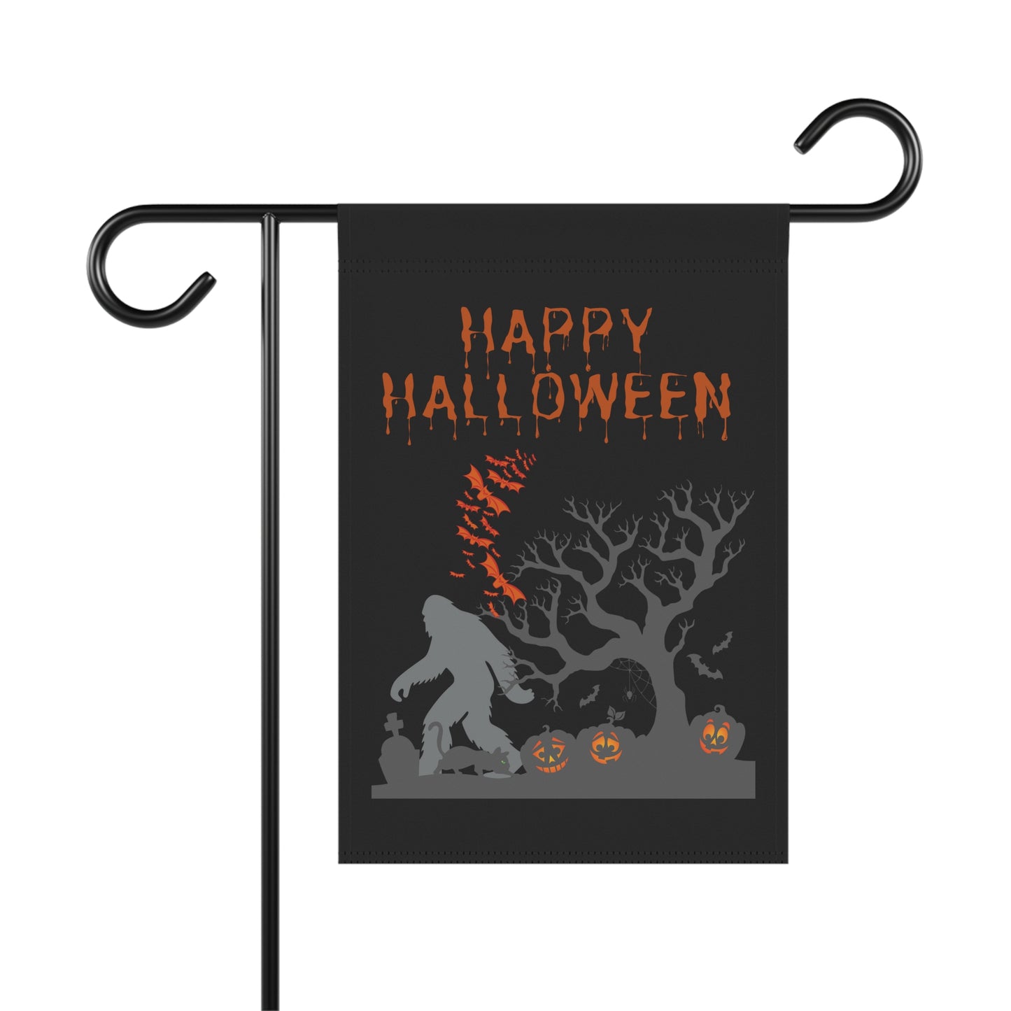 Happy Halloween Spooky Bigfoot - Garden & House Banner