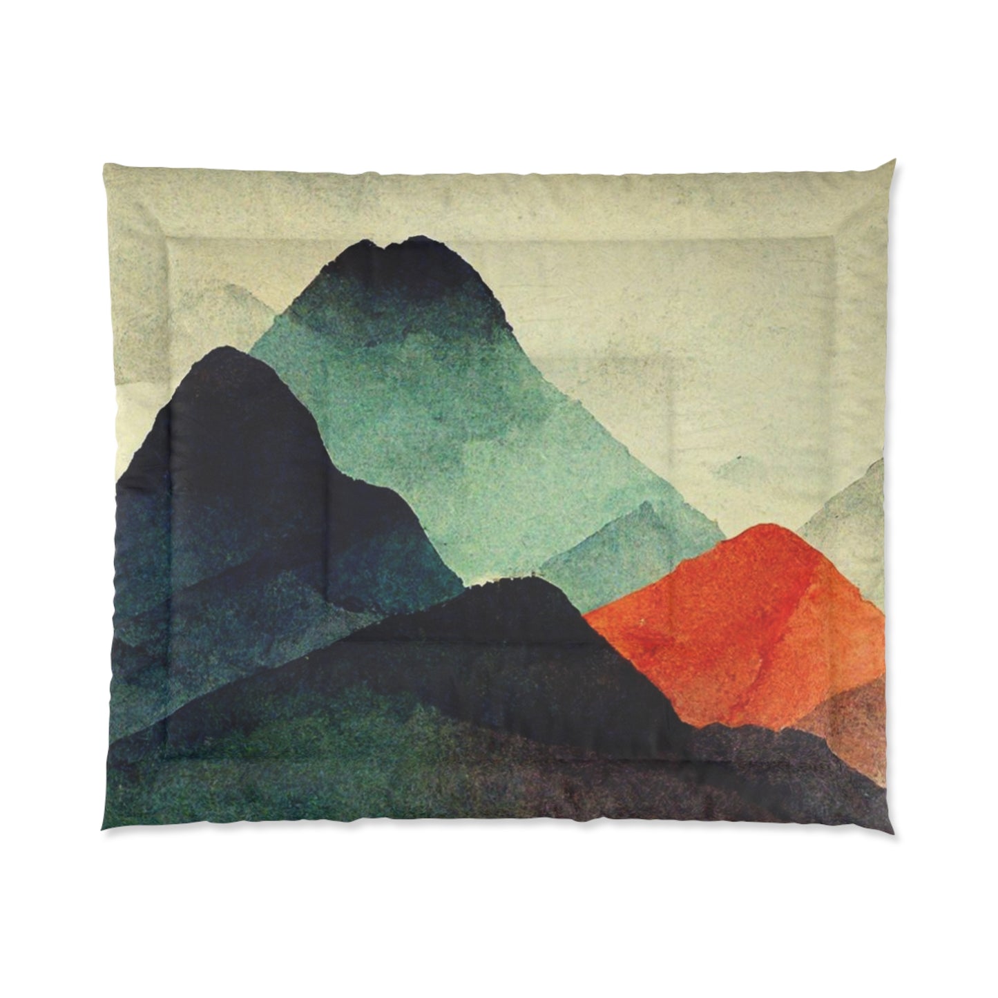 Mountain Horizon Sunset Comforter