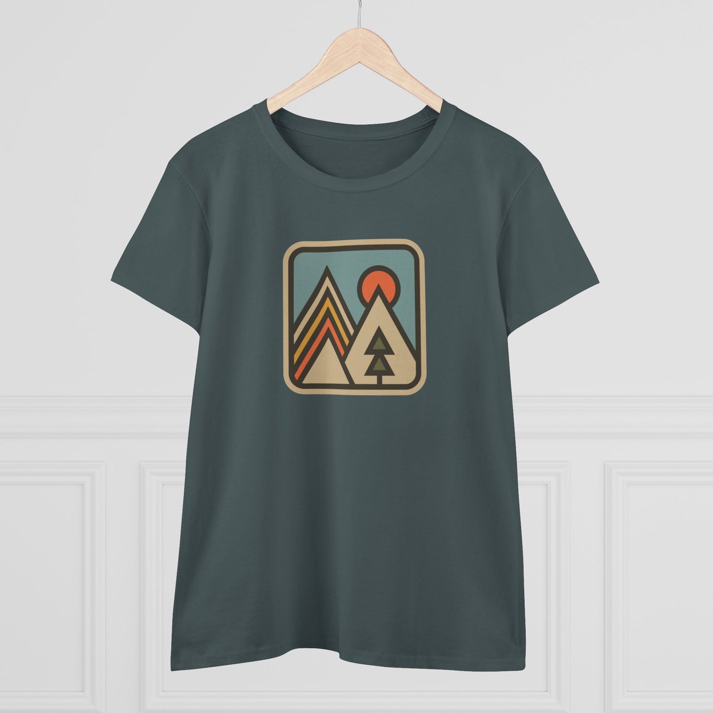 Pinetree Retro Mountain Graphic Tee — Women's Adventure Nature T-Shirt