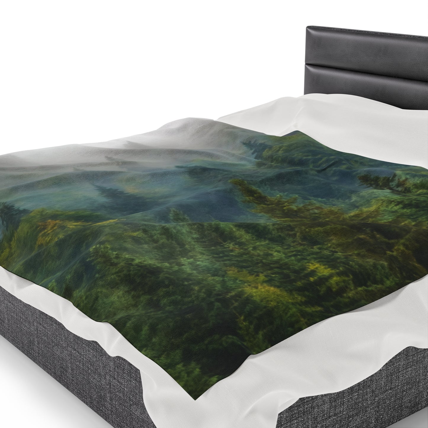 Fog Mountain Velveteen Plush Blanket