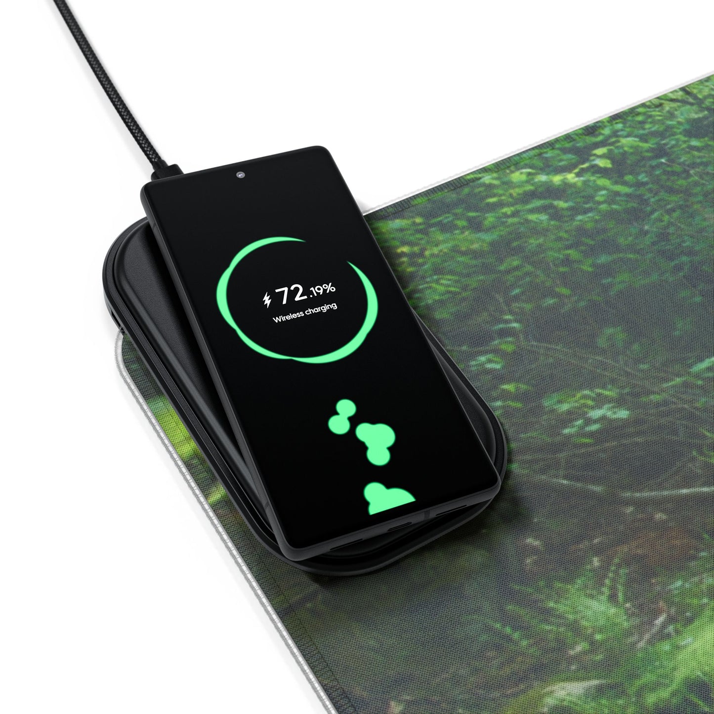 Walk In The Woods LED Gaming Mouse Pad, Wireless Charging