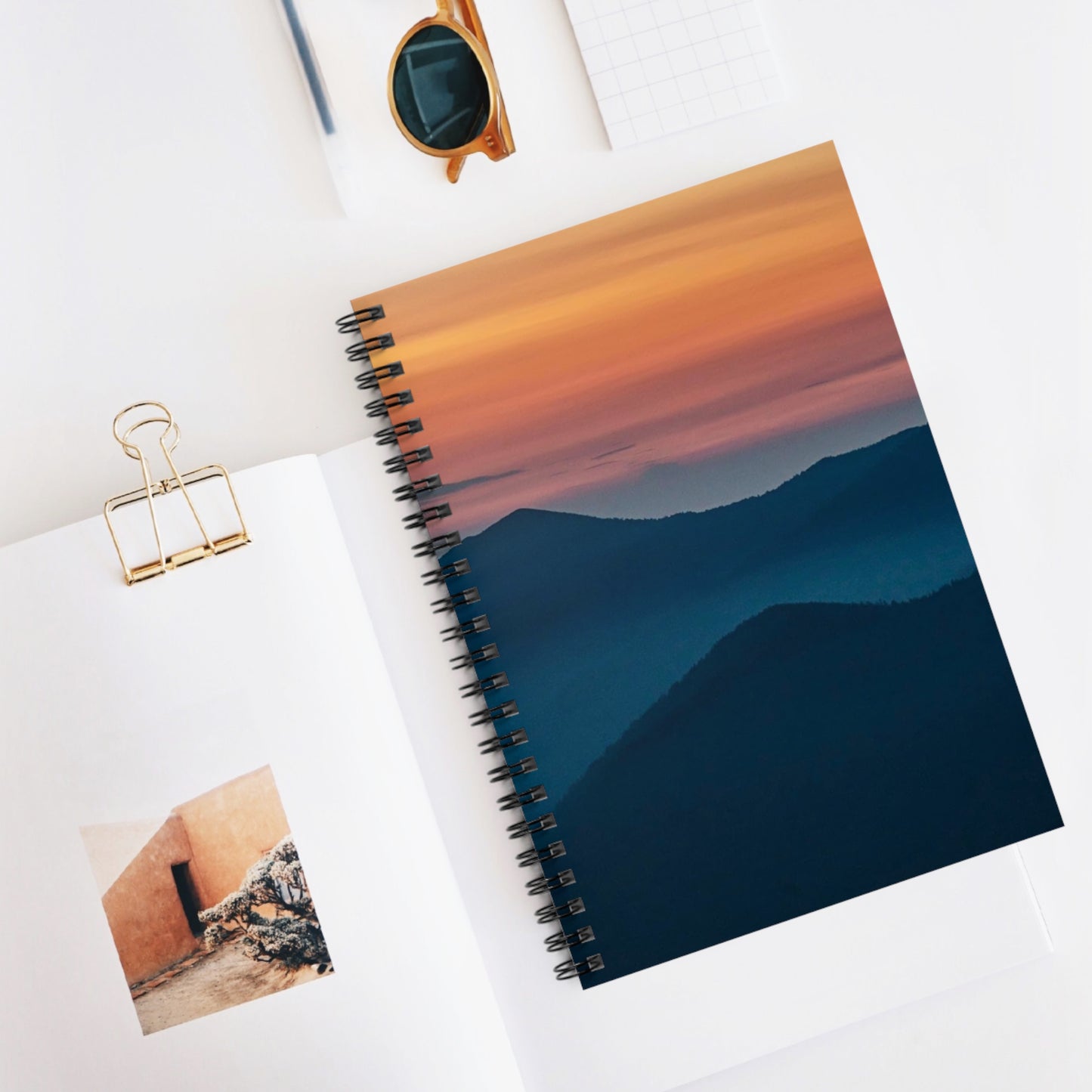 Mountain Sunset Spiral Notebook - Ruled Line