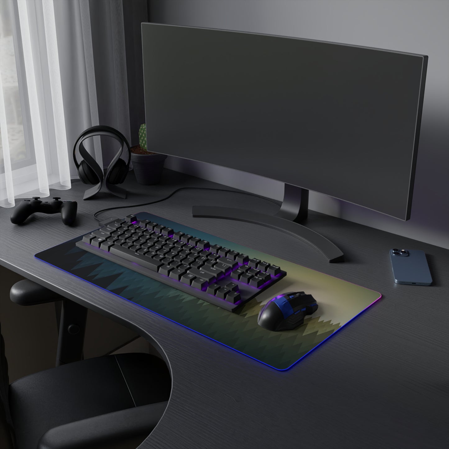 Blue Mountain LED Gaming Mouse Pad