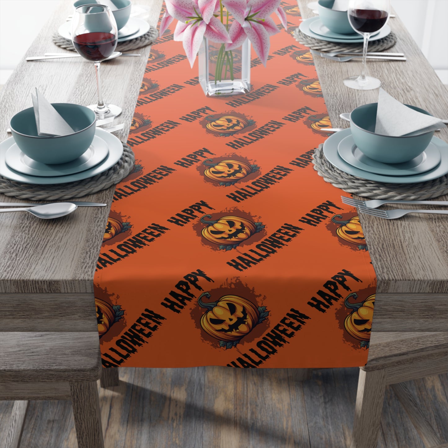 Happy “Spooky Pumpkin” Halloween - Table Runner