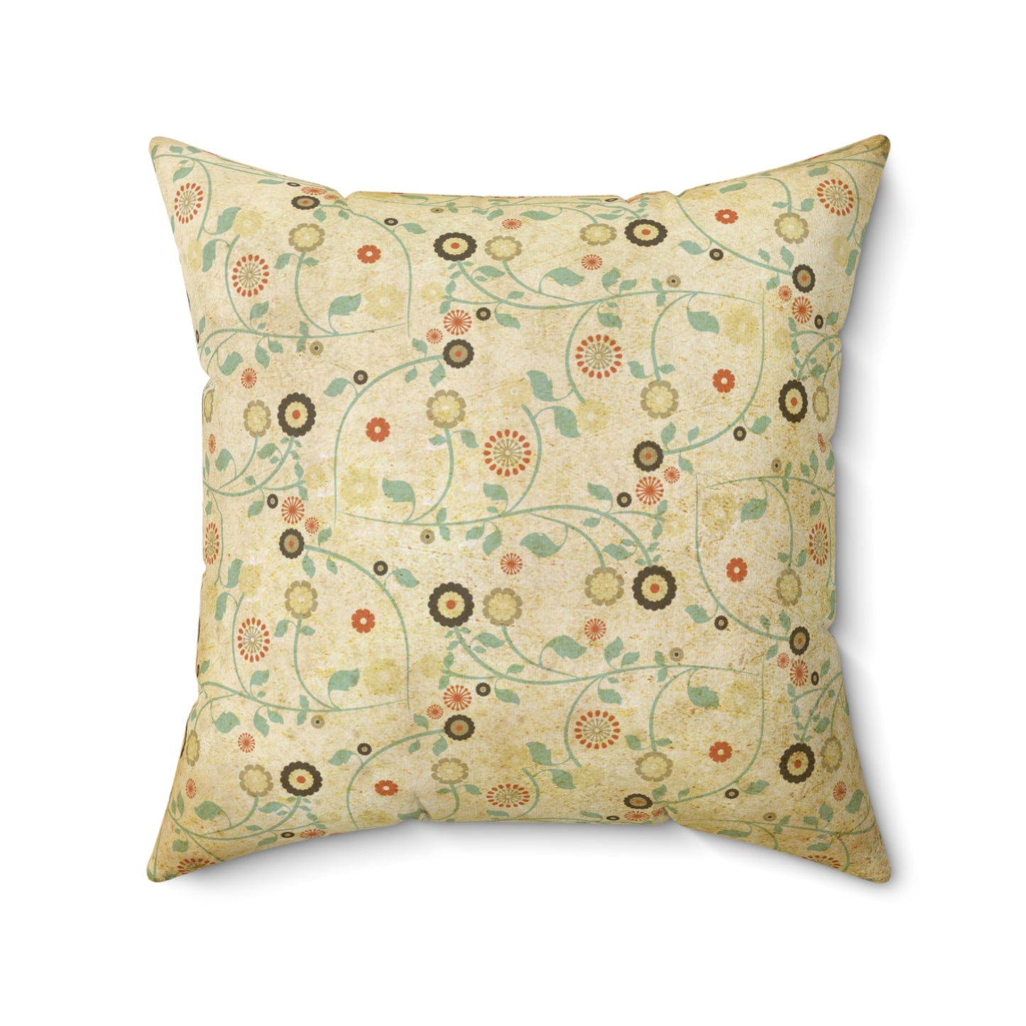 Vintage Days Faux Suede Square Pillow