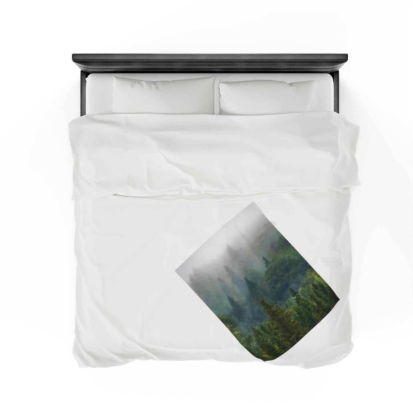 Fog Mountain Velveteen Plush Blanket