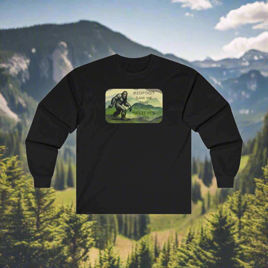 Bigfoot Saw Me - Long Sleeve Cotton Tee