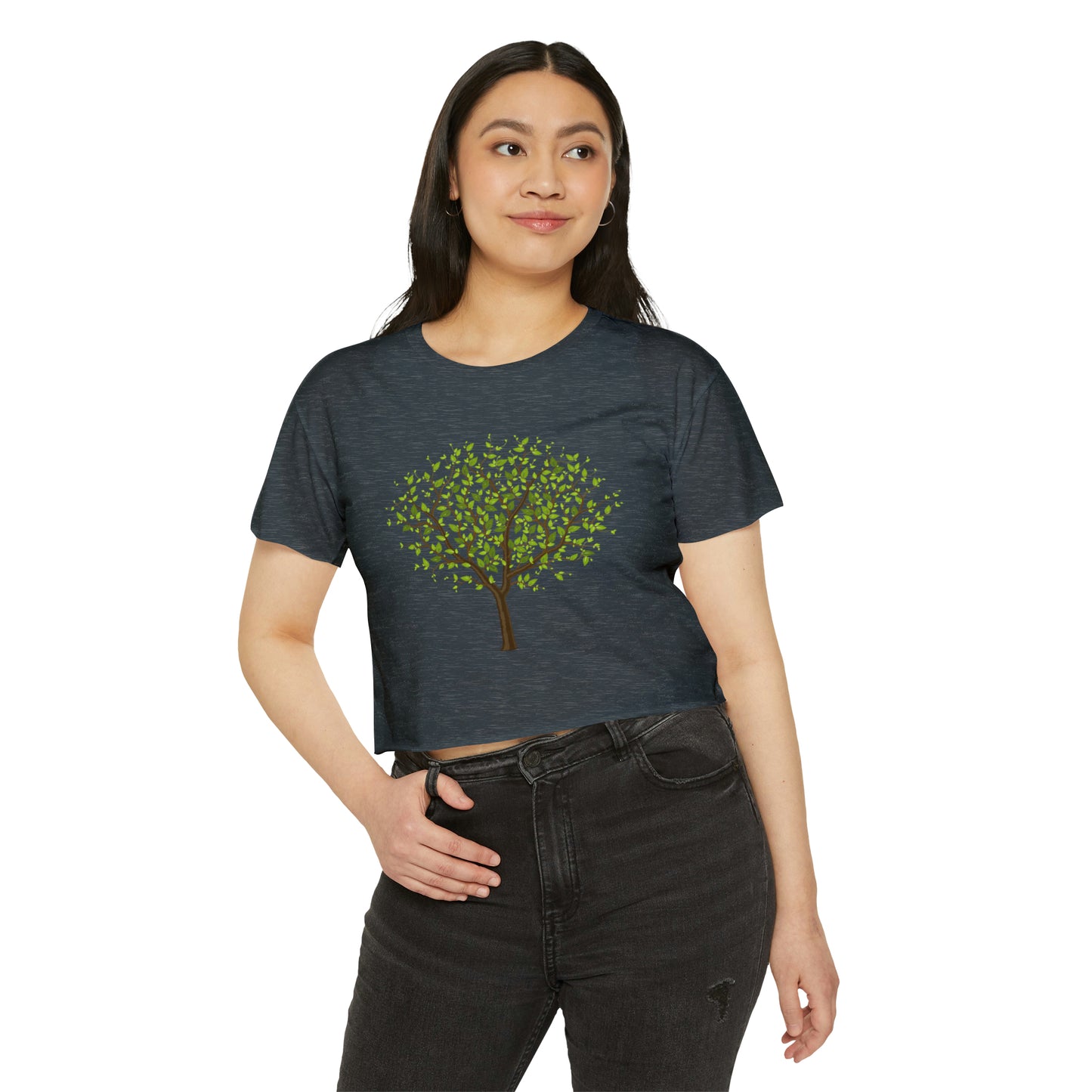 Leafy Green Tree Women's Festival Crop Top