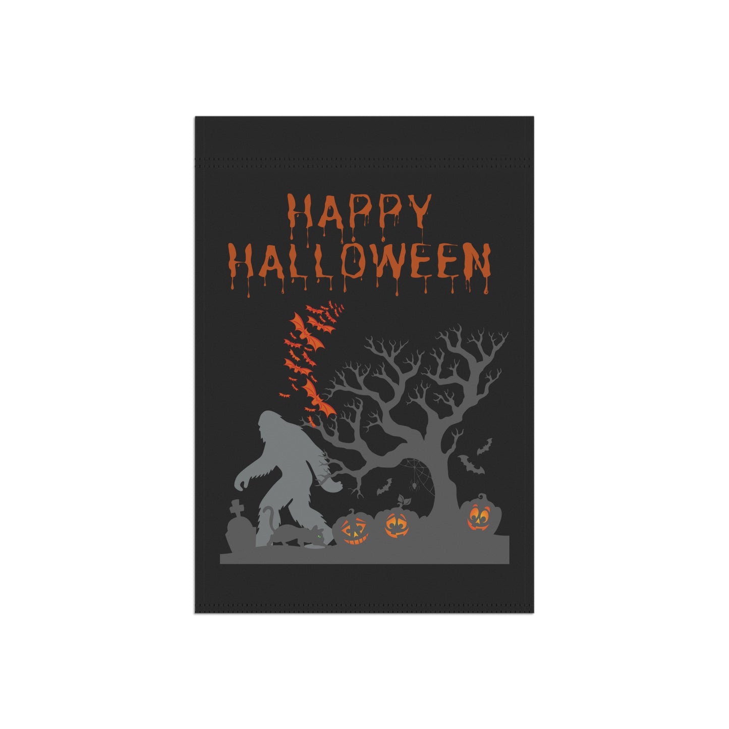 Happy Halloween Spooky Bigfoot - Garden & House Banner