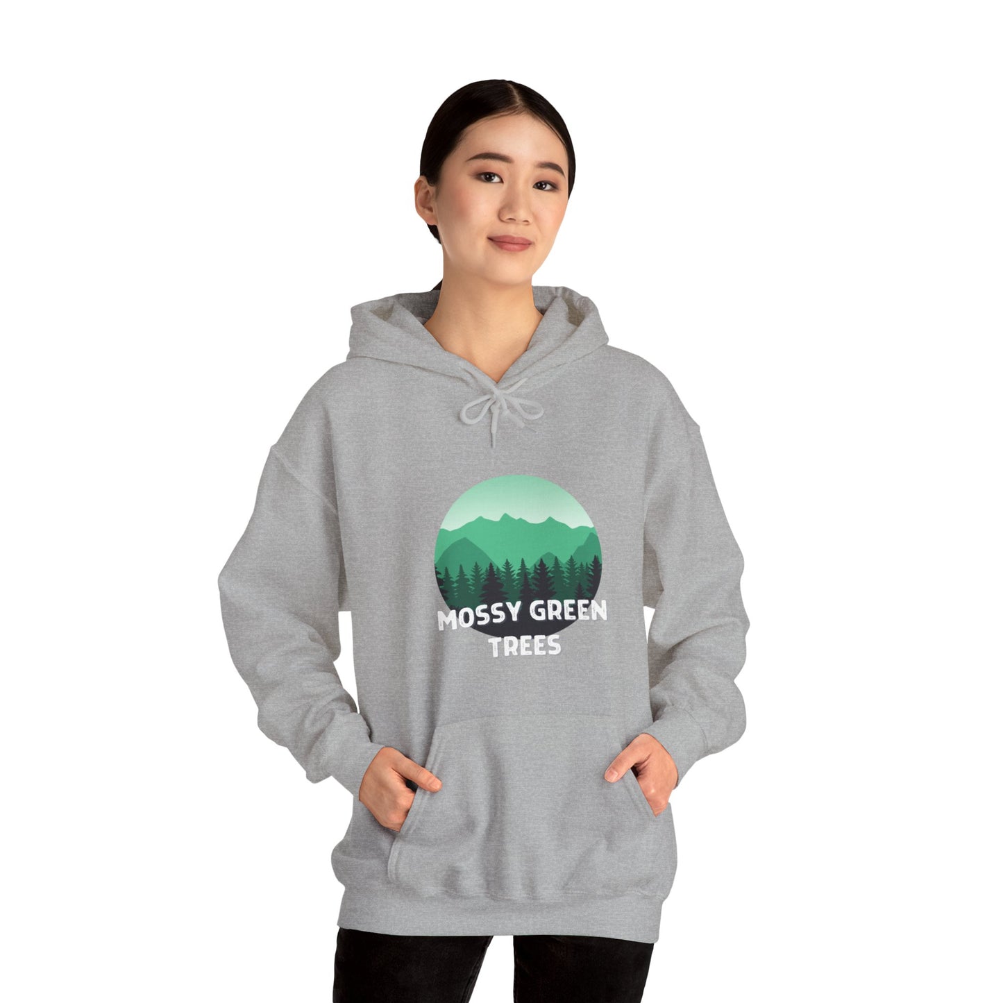 Mossy Green Trees Unisex Heavy Blend™ Hooded Sweatshirt