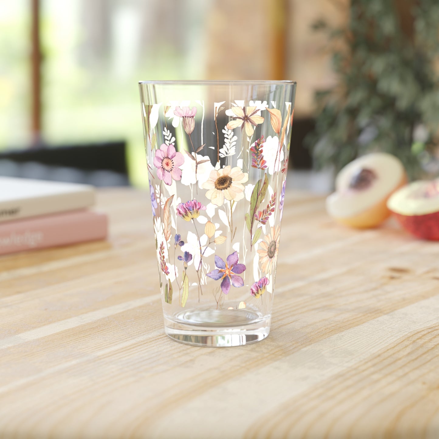 Pretty Flower Day Pint Glass, 16oz