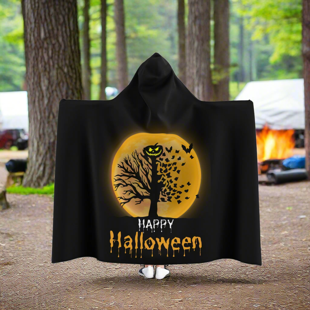 Happy Halloween Hooded Blanket