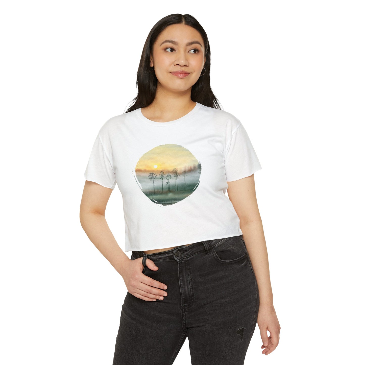 Cloudy Trees Women’s Crop Top